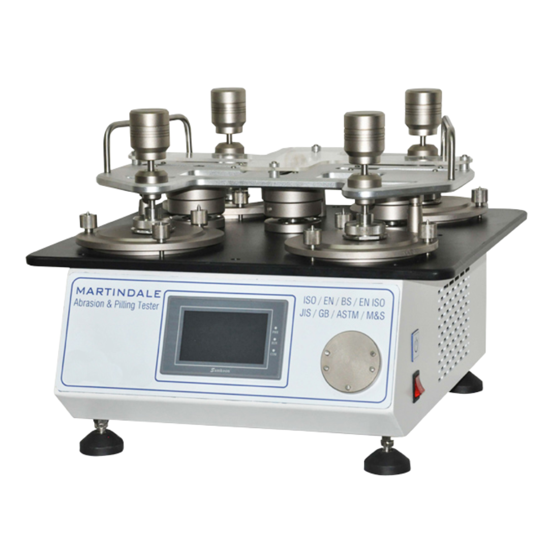 Taber and Martindale abrasion testers at Kiyo R&D Lab — abrasion resistance testing lab in Chennai