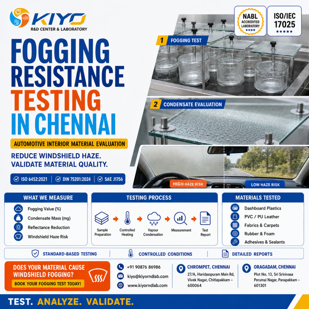 Top Fogging Resistance Testing Service Chennai — 6 Checks