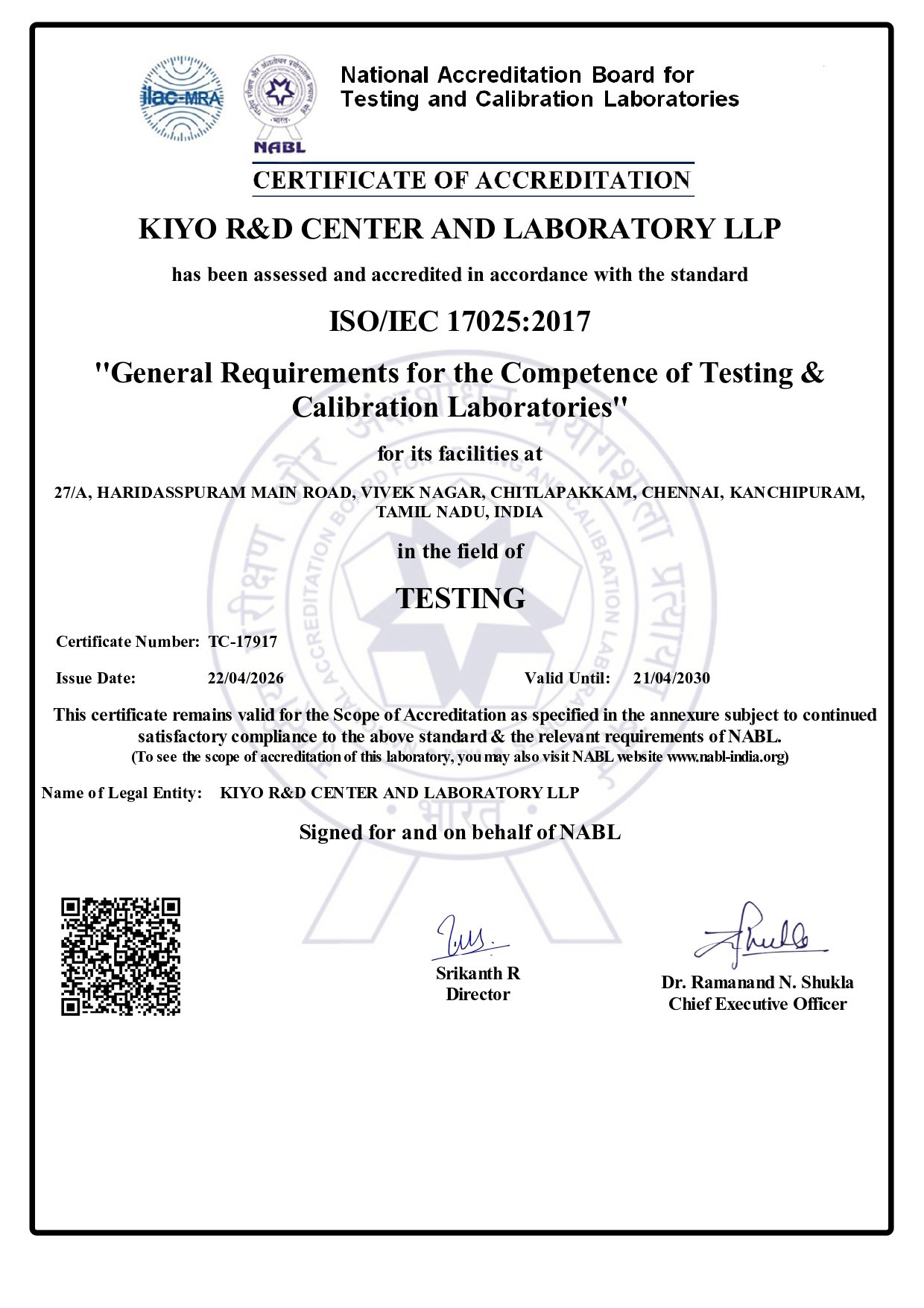 NABL Accredited Rubber Testing Lab | Kiyo R&D Lab