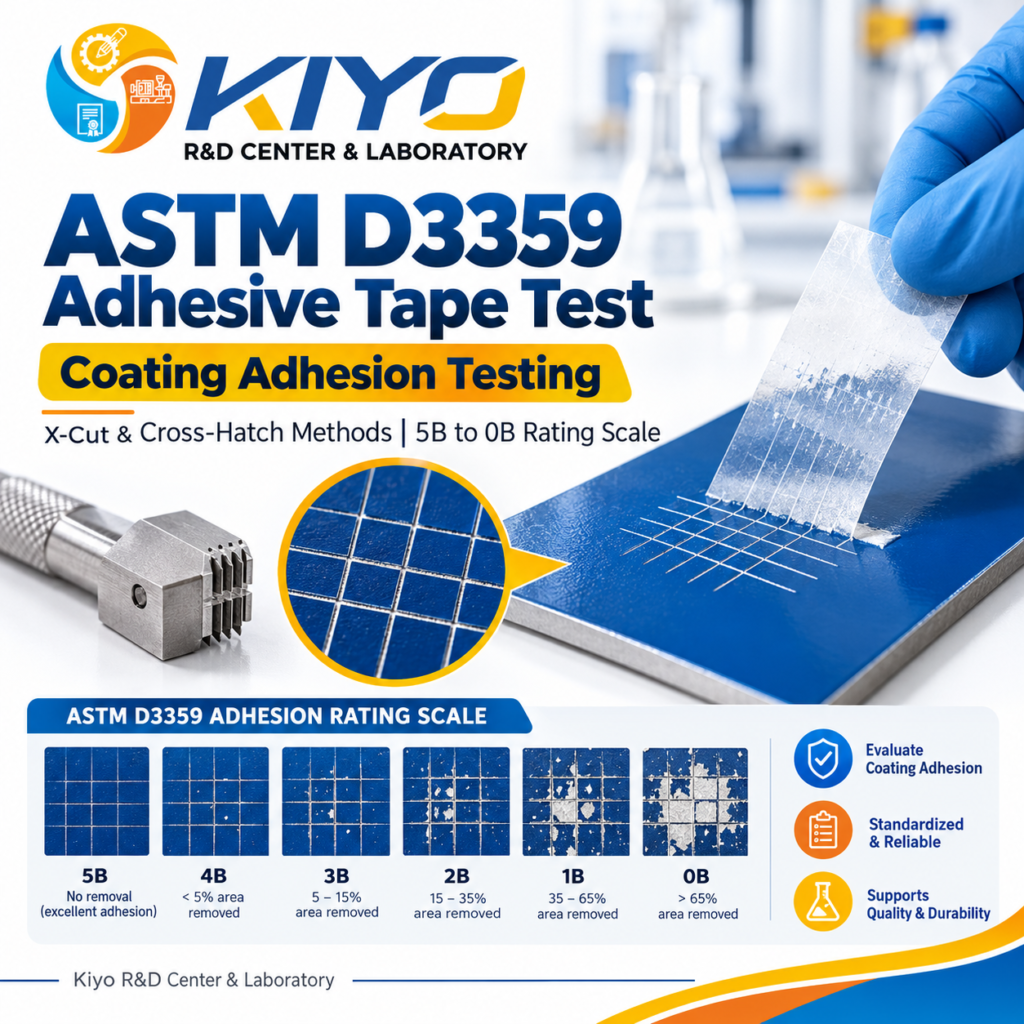 ASTM D3359 Adhesive Tape Test | Kiyo R&D Lab