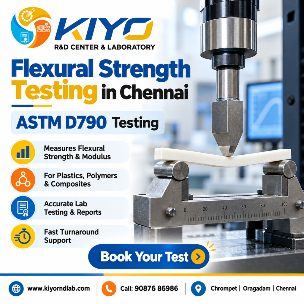 Flexural Strength Testing in Chennai | ASTM D790 Testing
