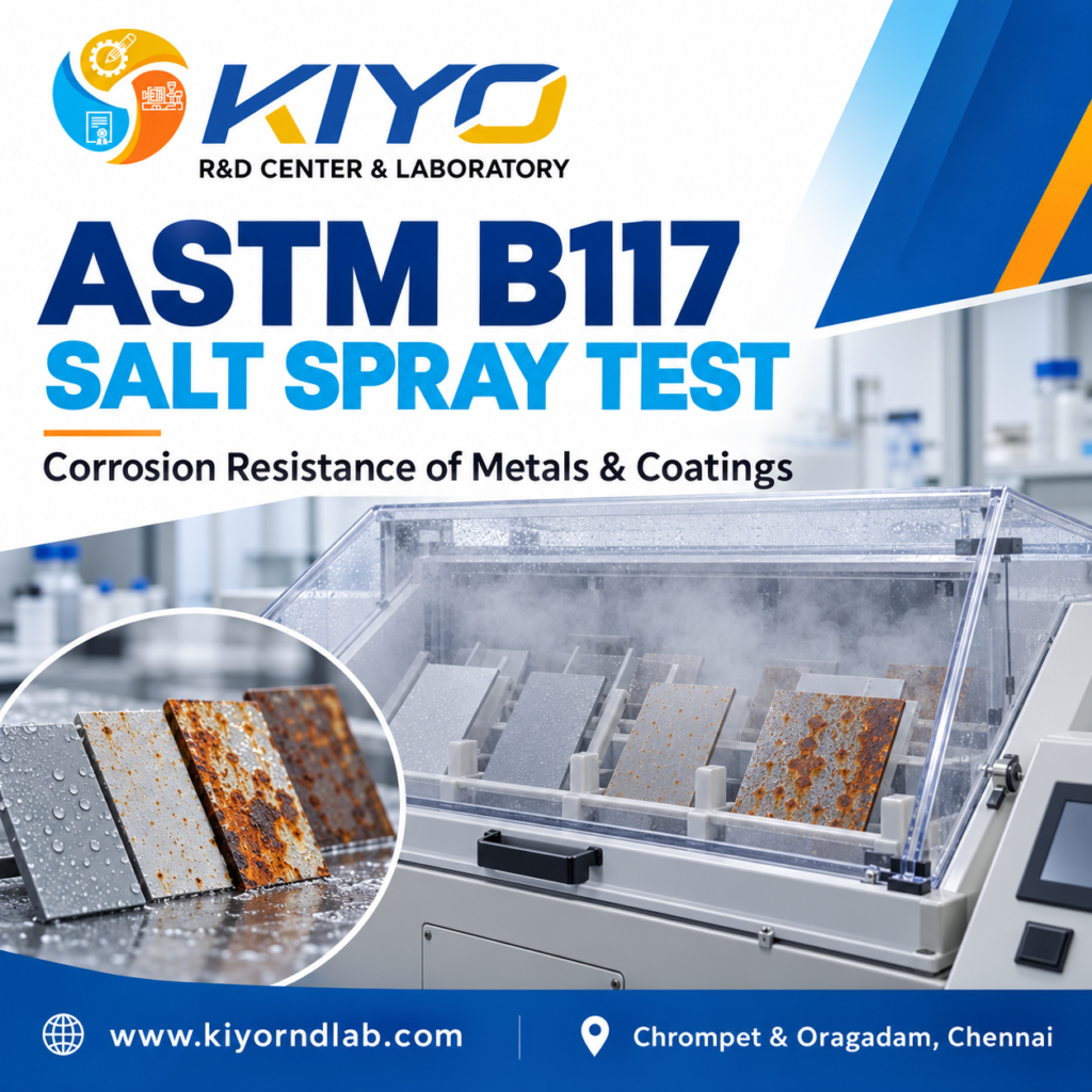 ASTM B117 Salt Spray Test | Kiyo R&D Lab